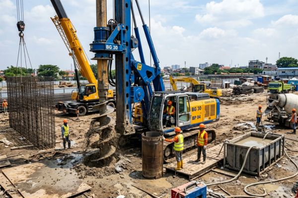 Proses Pengerjaan Bore Pile
